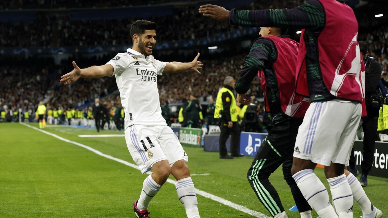 Festejo del segundo gol del Real Madrid