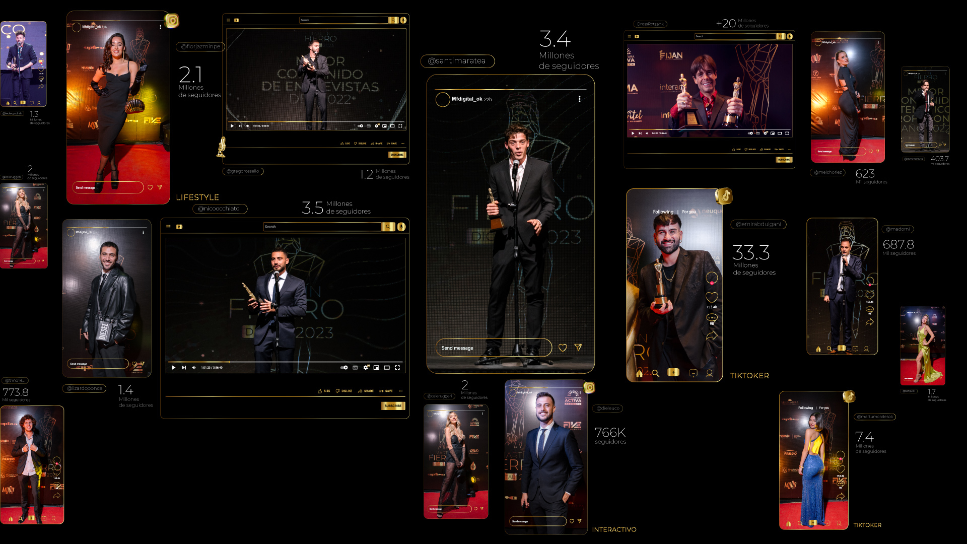 Ganadores de la noche 