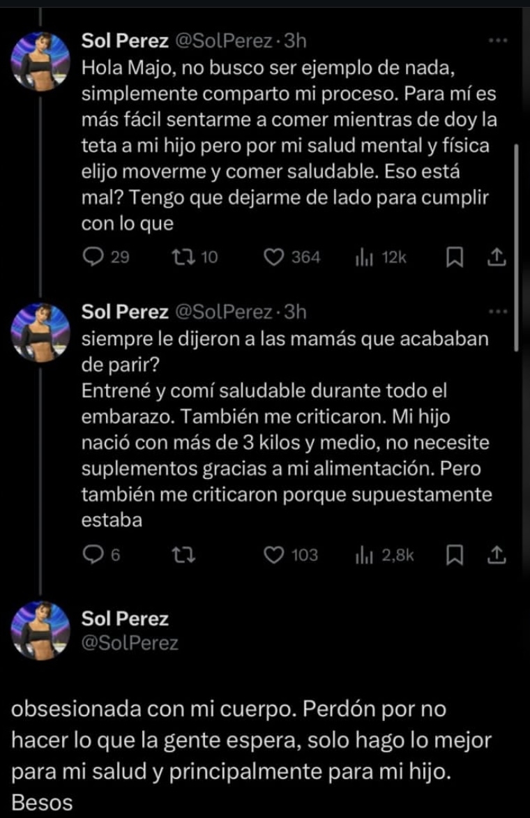 Fuente: X /@SolPerez