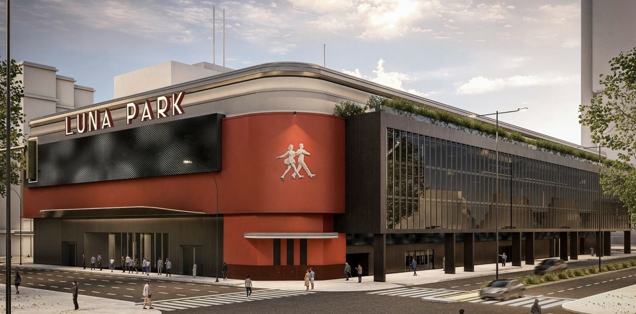 Render oficial de la nueva infraestructura del Luna Park - DF Entertainment 